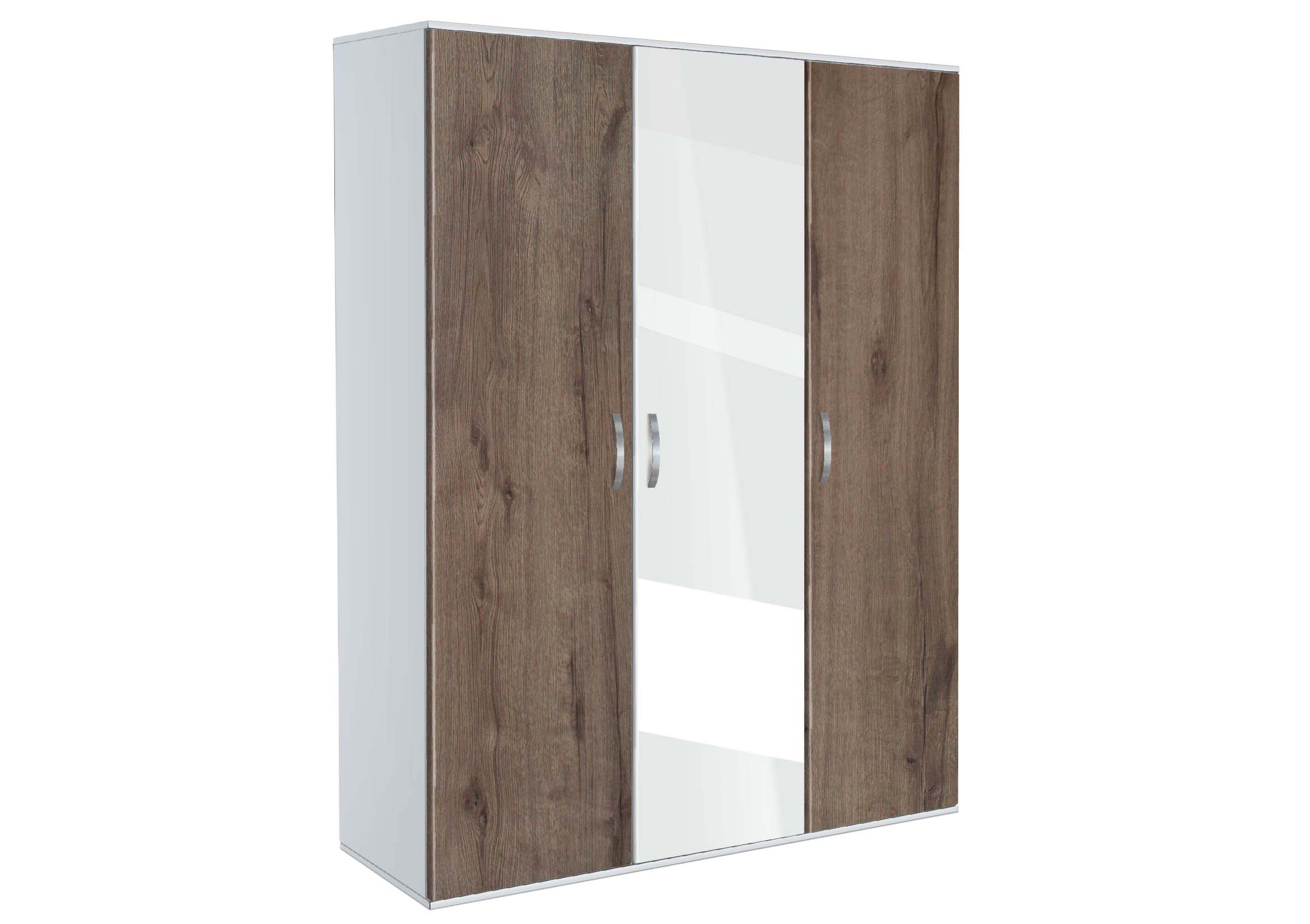 Genomax Ντουλάπα Τρίφυλλη, AVA 3, 117x185x50, Genomax - Σόνομα - Λευκό